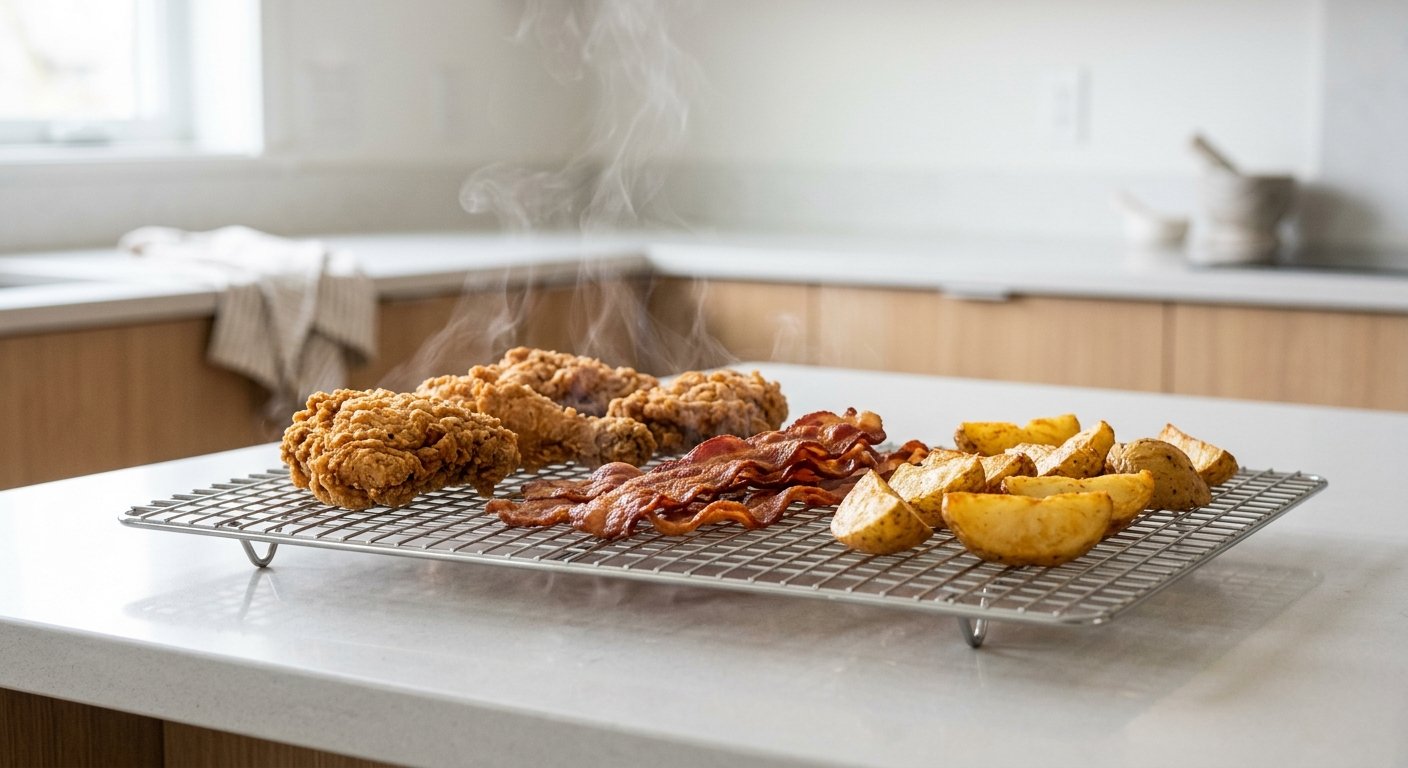 Wire Racks Usage In Cooking Why Your Fried Food Gets Soggy: The Magic of a Wire Rack - Citchenware